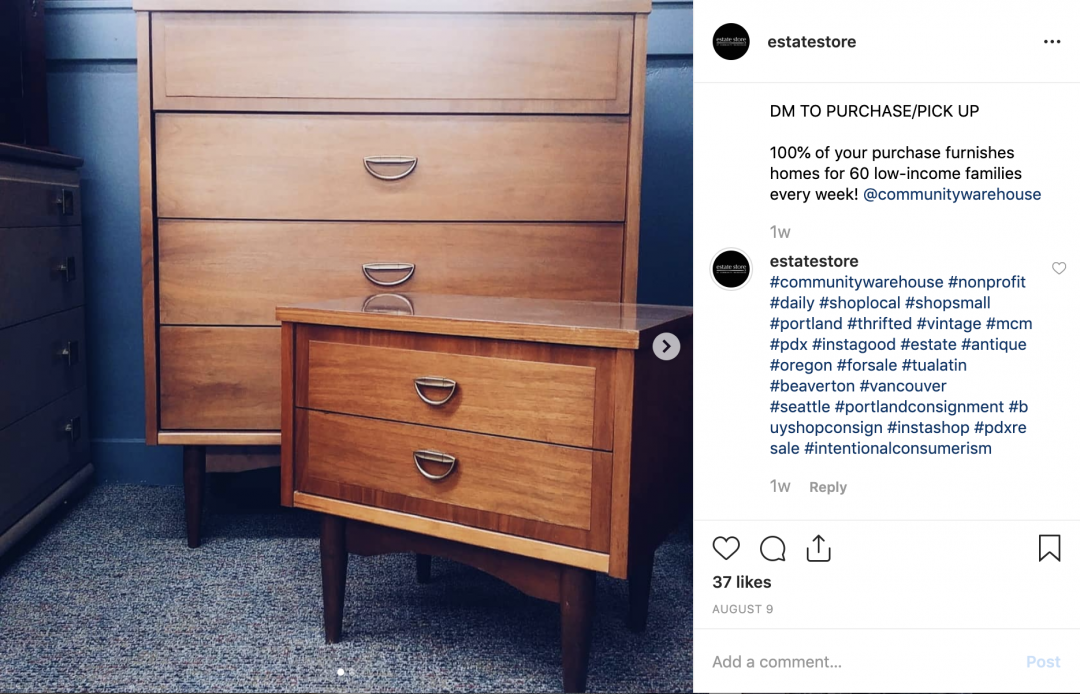 Vintage Furniture Estate Store Community Warehouse Portland